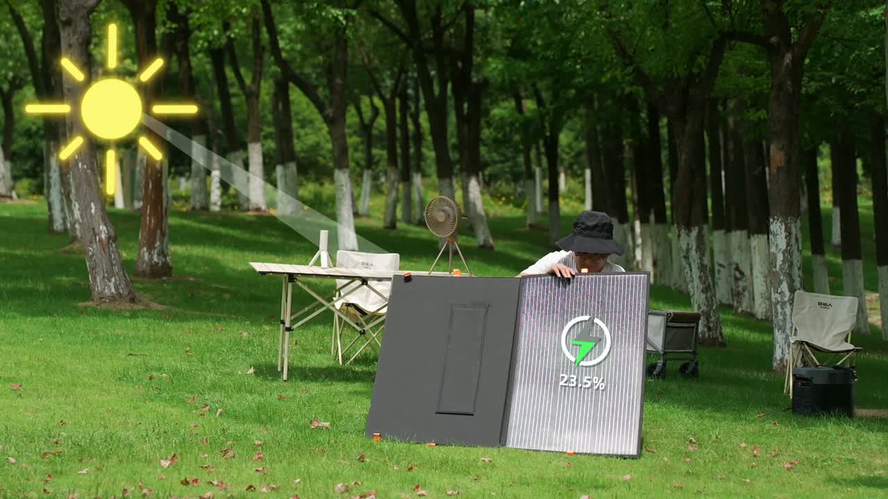 400W 便携式折叠太阳能板产品宣传短片